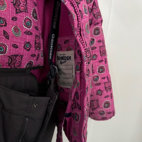 Carters Girls Snowsuit, Pink, grey overalls, jacket, Ski, two piece - Picture 14 of 14